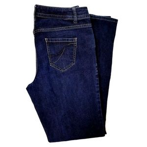 Lane Bryant Size 16 Long Dark Wash Blue Jeans Boot